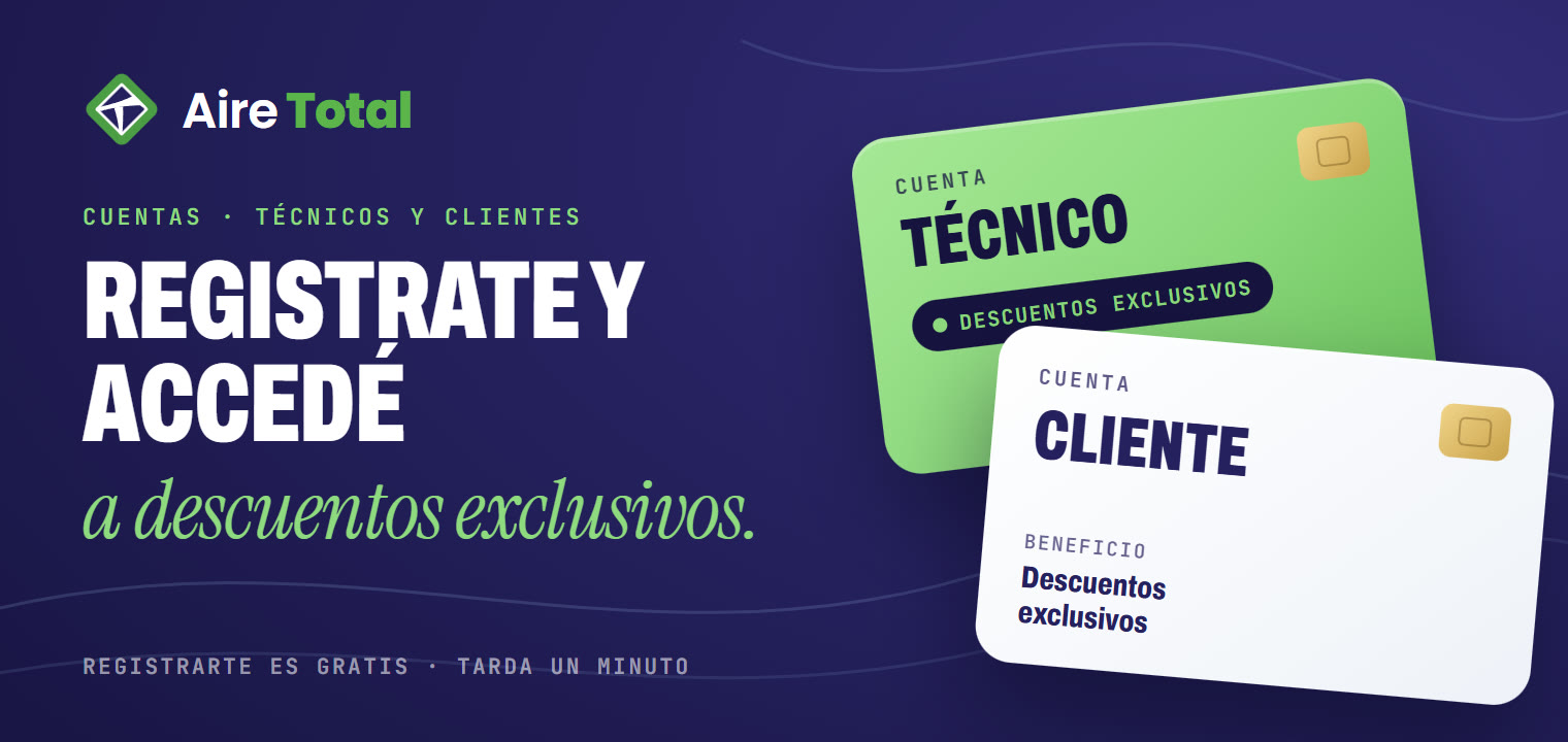 Registrate y accedé a descuentos exclusivos. Cuenta técnico y cuenta cliente.